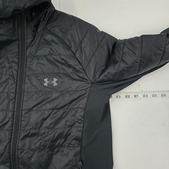 Under Armour active hybrid Storm Hooded Jacket Black Loose Fit Small 1378503 - Picture 6 of 11